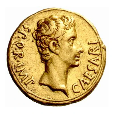 Aureus - Augustus QVOD VIAE MVN SVNT 18 BC - 17 BC front