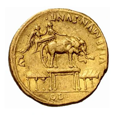 Aureus - Augustus QVOD VIAE MVN SVNT 18 BC - 17 BC back