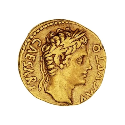 Aureus - Augustus S P Q R 18 BC front
