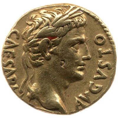 Aureus - Augustus S P Q R 18 BC front