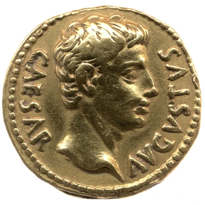 Aureus - Augustus SIGNIS RECEPTIS CL V S P Q R 19 BC front