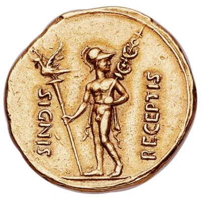 Aureus - Augustus SIGNIS RECEPTIS; Mars 19 BC back