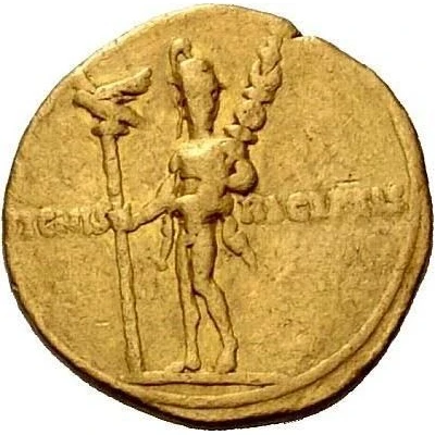Aureus - Augustus SIGNIS RECEPTIS; Mars 19 BC back