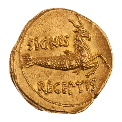 Aureus - Augustus SIGNIS RECEPTIS 19 BC - 18 BC back