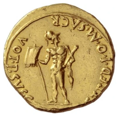 Aureus - Augustus VOT P SVSC PRO SAL ET RED I O M SACR; Mars 18 BC - 17 BC back