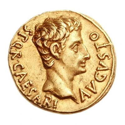 Aureus - Augustus VOT P SVSC PRO SAL ET RED I O M SACR; Mars 18 BC - 17 BC front