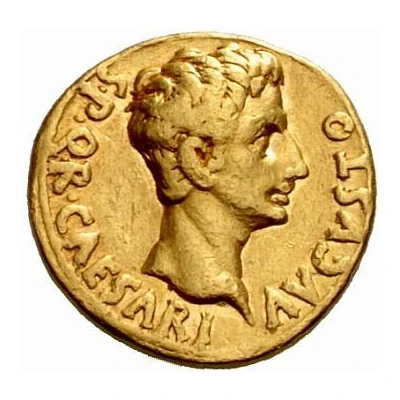 Aureus - Augustus VOT P SVSC PRO SALVT ET RED I O M SACR; Mars 18 BC - 17 BC front