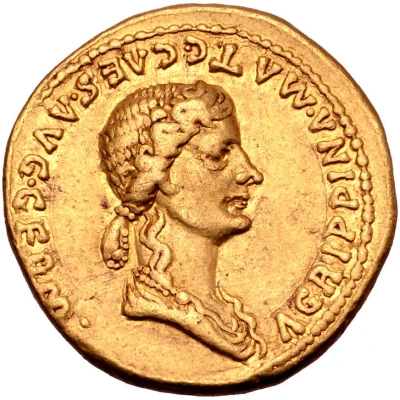 Aureus - Caligula and Agrippina the Elder AGRIPPINA MAT C CAES AVG GERM back