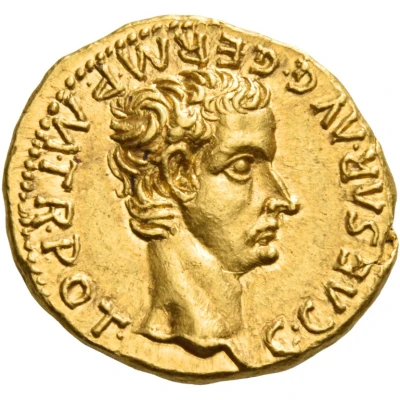 Aureus - Caligula and Augustus DIVVS AVG PATER PATRIAE front