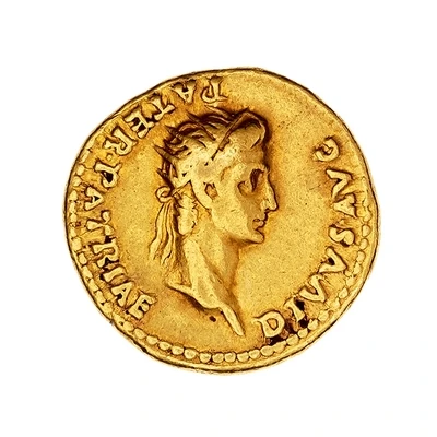 Aureus - Caligula and Augustus DIVVS AVG PATER PATRIAE front