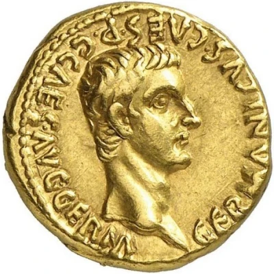 Aureus - Caligula and Germanicus GERMANICVS CAES P C CAES AVG GERM back