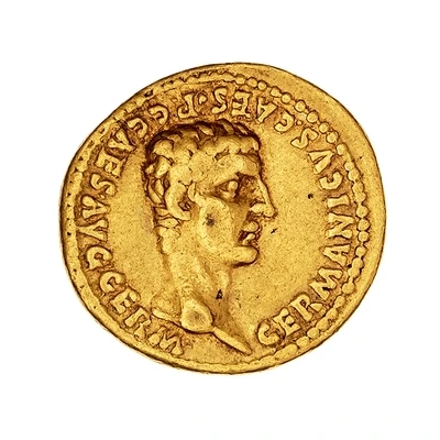 Aureus - Caligula and Germanicus GERMANICVS CAES P C CAES AVG GERM back