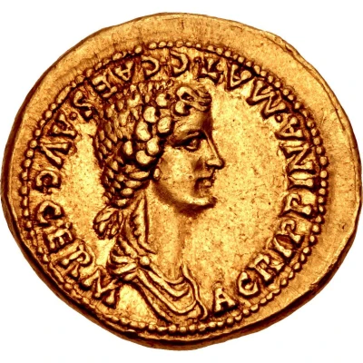 Aureus - Caligula tribute to Agrippina the Elder; AGRIPPINA MAT C CAES AVG GERM back