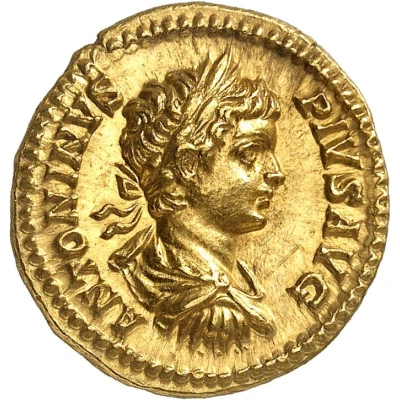 Aureus - Caracalla INDVLGENTIA AVGG IN CARTH; Dea Caelestis front