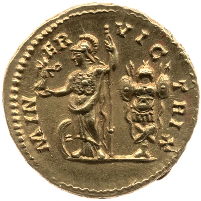 Aureus - Caracalla MINER VICTRIX; Minerva and Victory back