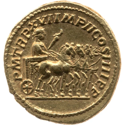 Aureus - Caracalla P M TR P XVI COS IIII P P back