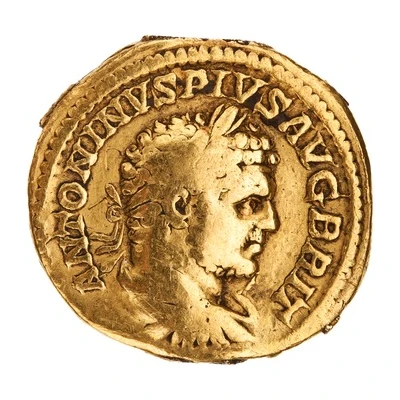 Aureus - Caracalla P M TR P XVI COS IIII P P front