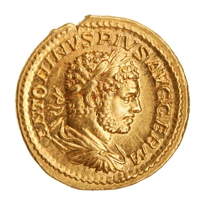 Aureus - Caracalla P M TR P XVII IMP III COS IIII P P; Victory front