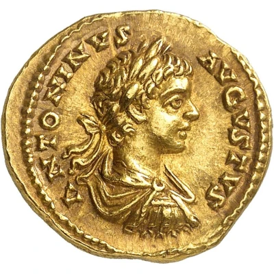 Aureus - Caracalla PART MAX PONT TR P IIII COS front