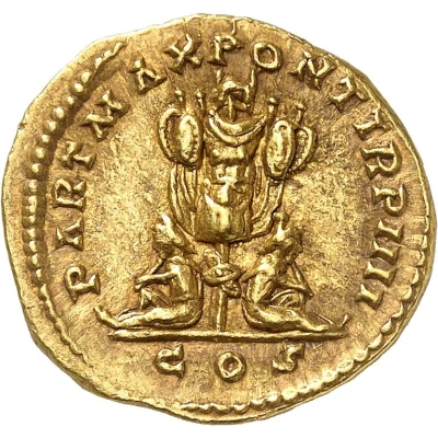 Aureus - Caracalla PART MAX PONT TR P IIII COS back