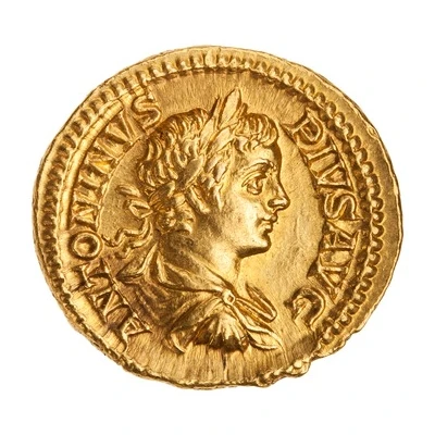 Aureus - Caracalla PONTIF TR P VII COS front