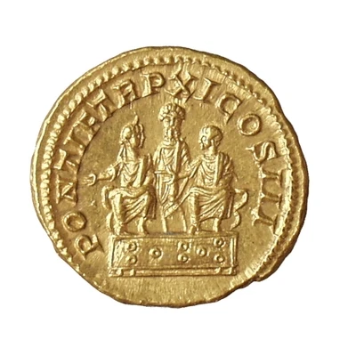 Aureus - Caracalla PONTIF TR P XI COS III back