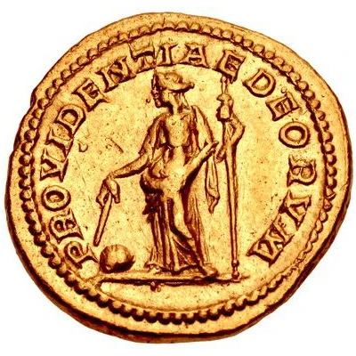 Aureus - Caracalla PROVIDENTIAE DEORVM; Providentia back