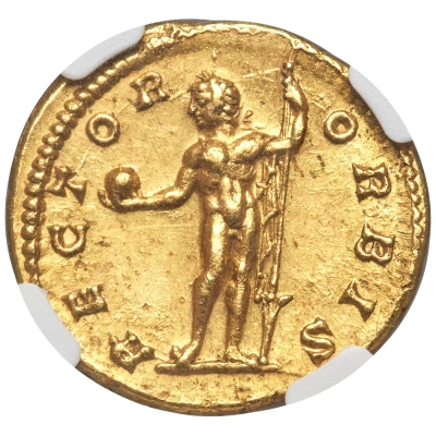 Aureus - Caracalla RECTOR ORBIS; Sol back