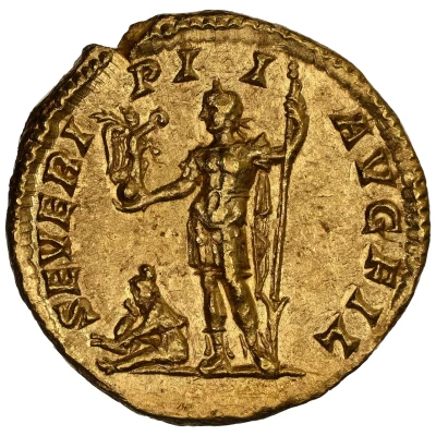 Aureus - Caracalla SEVERI PII AVG FIL; Victory back