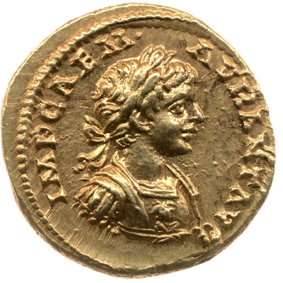 Aureus - Caracalla SPES PVBLICA; Laodicea ad Mare front