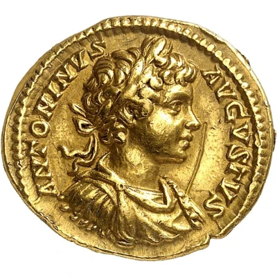 Aureus - Caracalla, Septimius Severus, and Julia Domna CONCORDIAE AETERNAE front