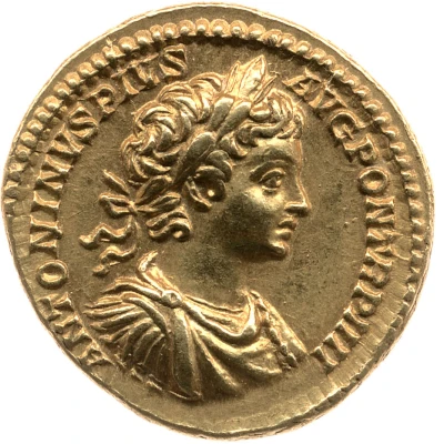 Aureus - Caracalla, Septimius Severus, and Julia Domna CONCORDIAE AETERNAE front