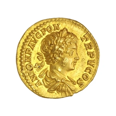 Aureus - Caracalla, Septimius Severus, and Julia Domna CONCORDIAE AETERNAE front