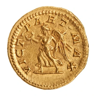 Aureus - Caracalla VICT PART MAX; Victory back