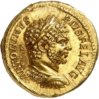 Aureus - Caracalla VICTORIA GERMANICA; Victory front