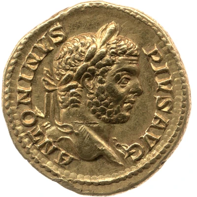 Aureus - Caracalla VICTORIAE BRIT; Victory front