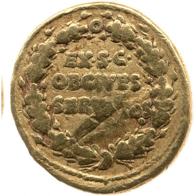 Aureus - Claudius EX SC OB CIVES SERVATOS back