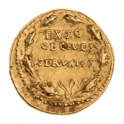Aureus - Claudius EX SC OB CIVES SERVATOS back