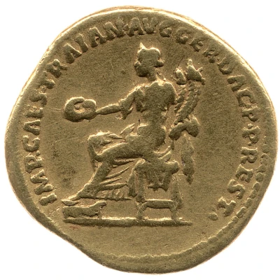Aureus - Claudius IMP CAES TRAIAN AVG GER DAC P P REST; Concordia back