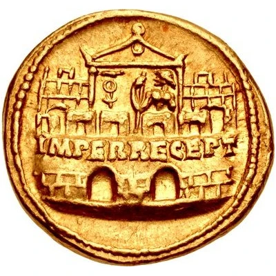 Aureus - Claudius IMPER RECEPT back