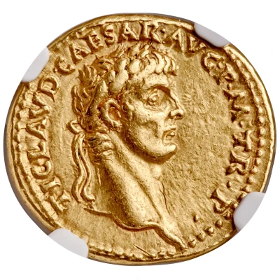 Aureus - Claudius PACI AVGVSTAE; Pax and Nemesis front