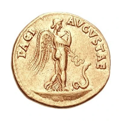 Aureus - Claudius PACI AVGVSTAE; Pax and Nemesis back