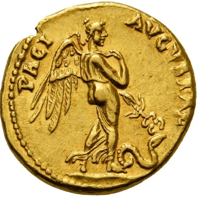 Aureus - Claudius PACI AVGVSTAE; Pax and Nemesis back