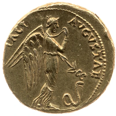 Aureus - Claudius PACI AVGVSTAE; Pax and Nemesis back
