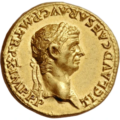 Aureus - Claudius PACI AVGVSTAE; Pax and Nemesis front