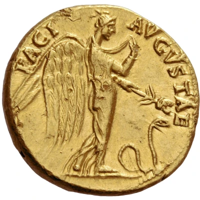 Aureus - Claudius PACI AVGVSTAE; Pax and Nemesis back