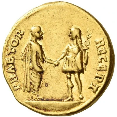 Aureus - Claudius PRAETOR RECEPT back