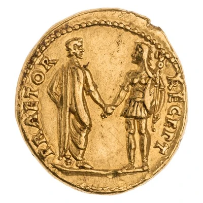 Aureus - Claudius PRAETOR RECEPT back