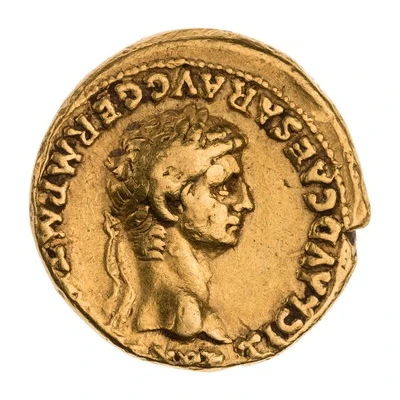 Aureus - Claudius and Nero NERO CLAVD CAES DRVSVS GERM PRINC IVVENT front
