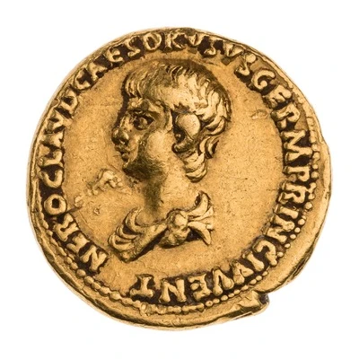 Aureus - Claudius and Nero NERO CLAVD CAES DRVSVS GERM PRINC IVVENT back